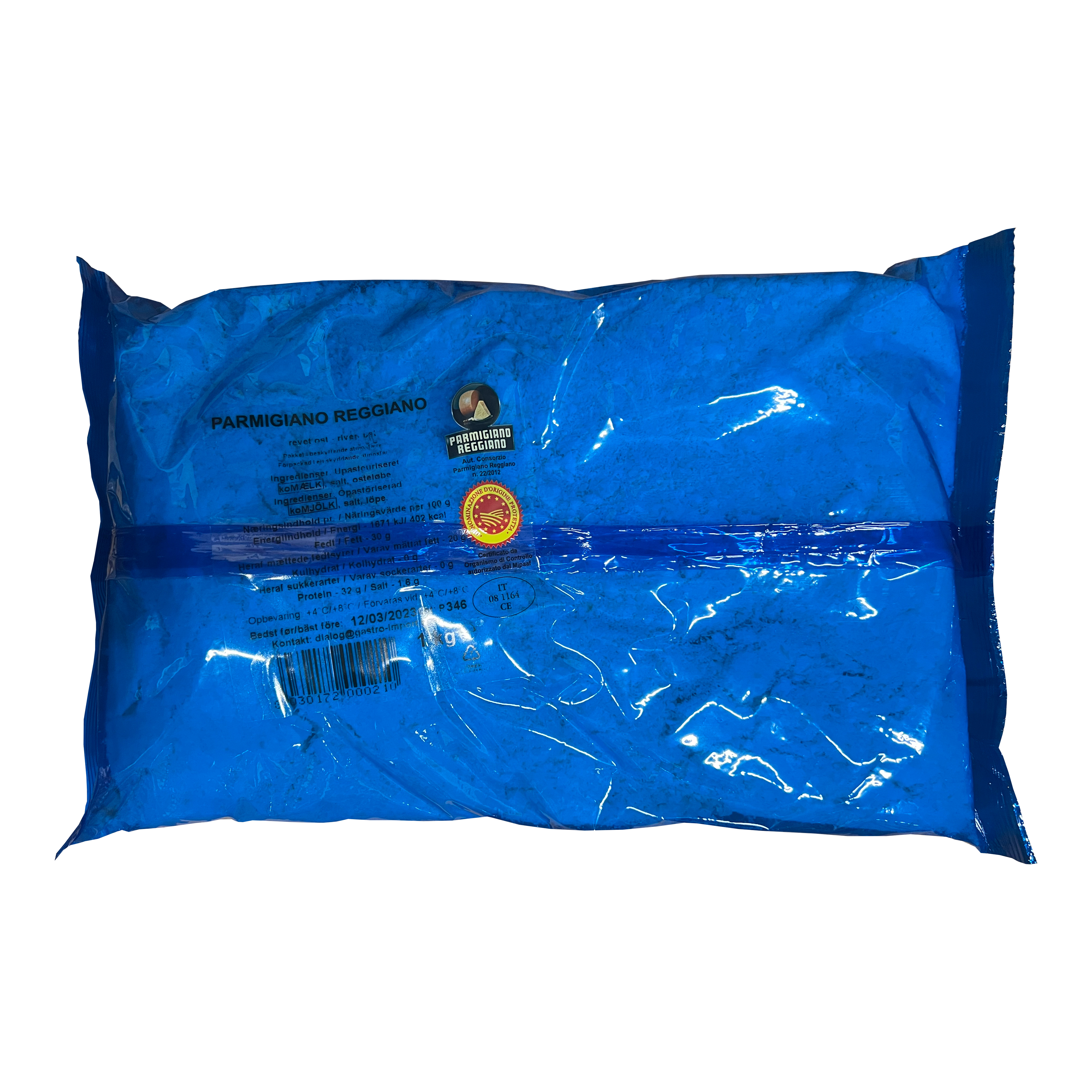 Friskrevet parmesanost 1 kg