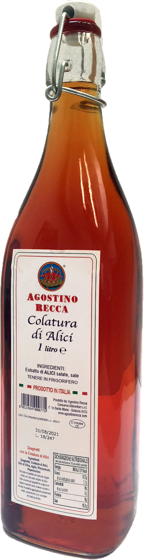 Colatura di Alici, ansjoskonsentrat(garum) 1 L