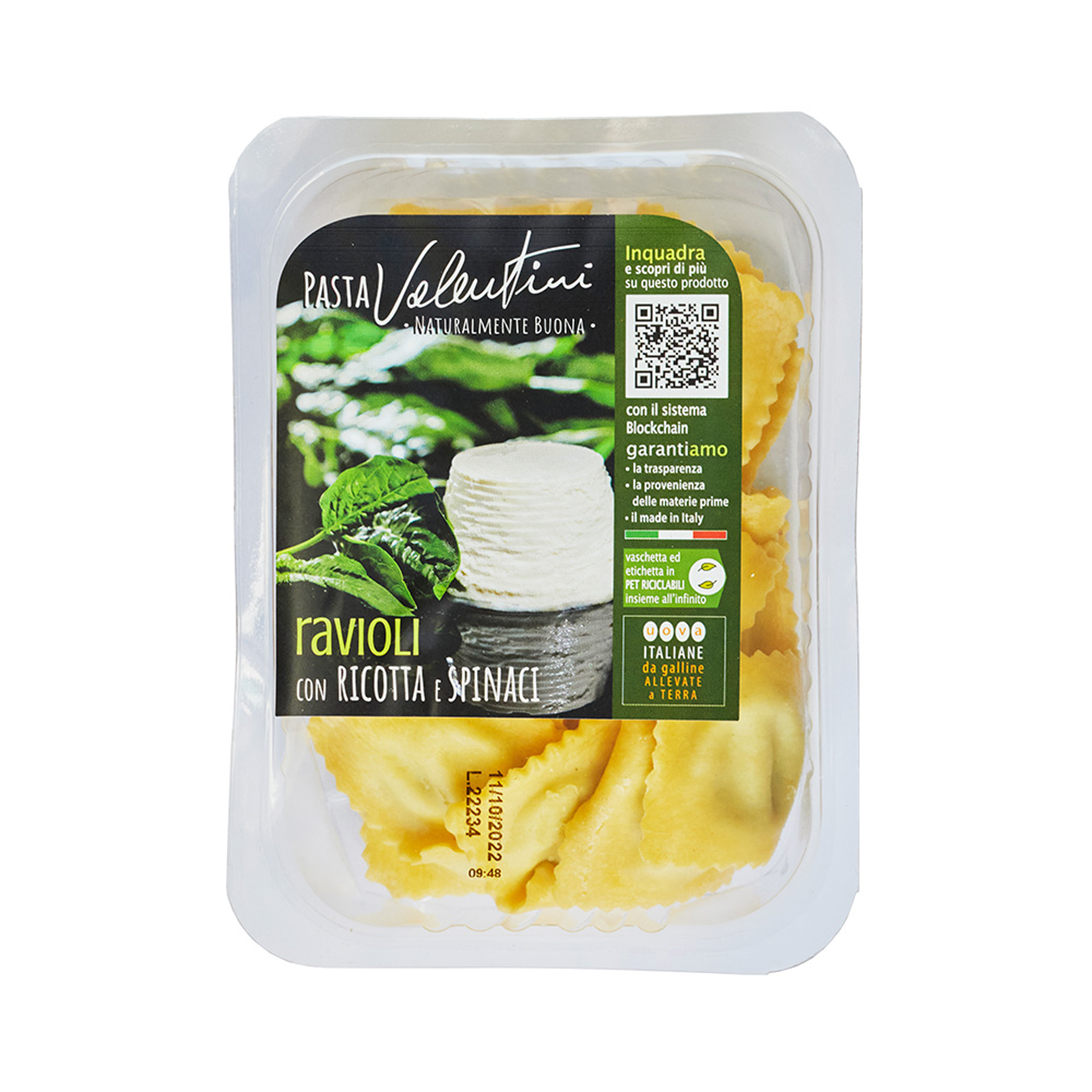 Ravioli med ricotta og spinat 250 g
