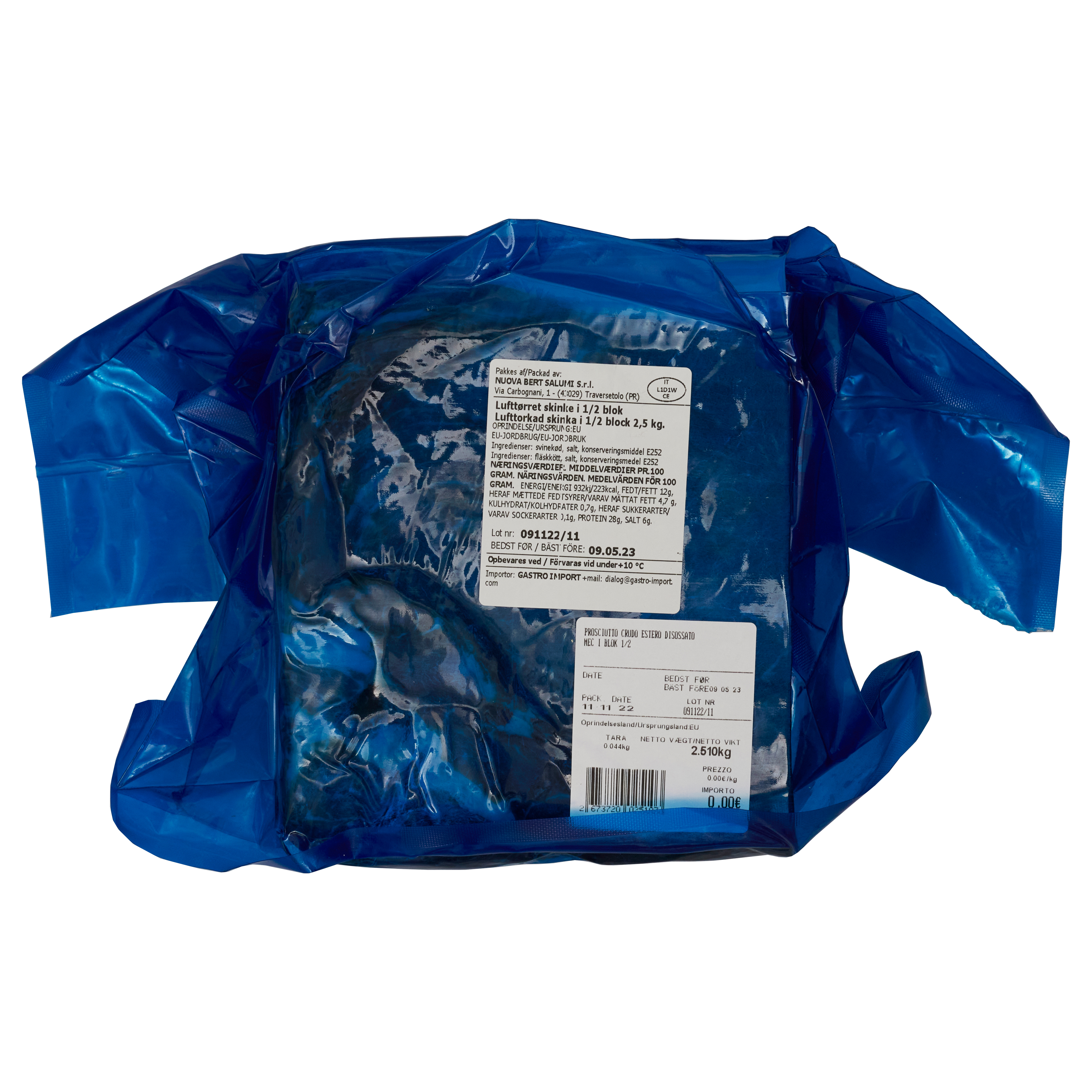 Prosciutto Roma spekeskinke 8 mnd.  2,5 kg