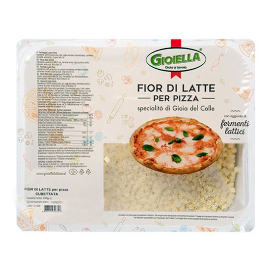 Mozzarella per pizza ternet -cubettata 3 kg Mozzarella per pizza ternet -cubettata 3 kg