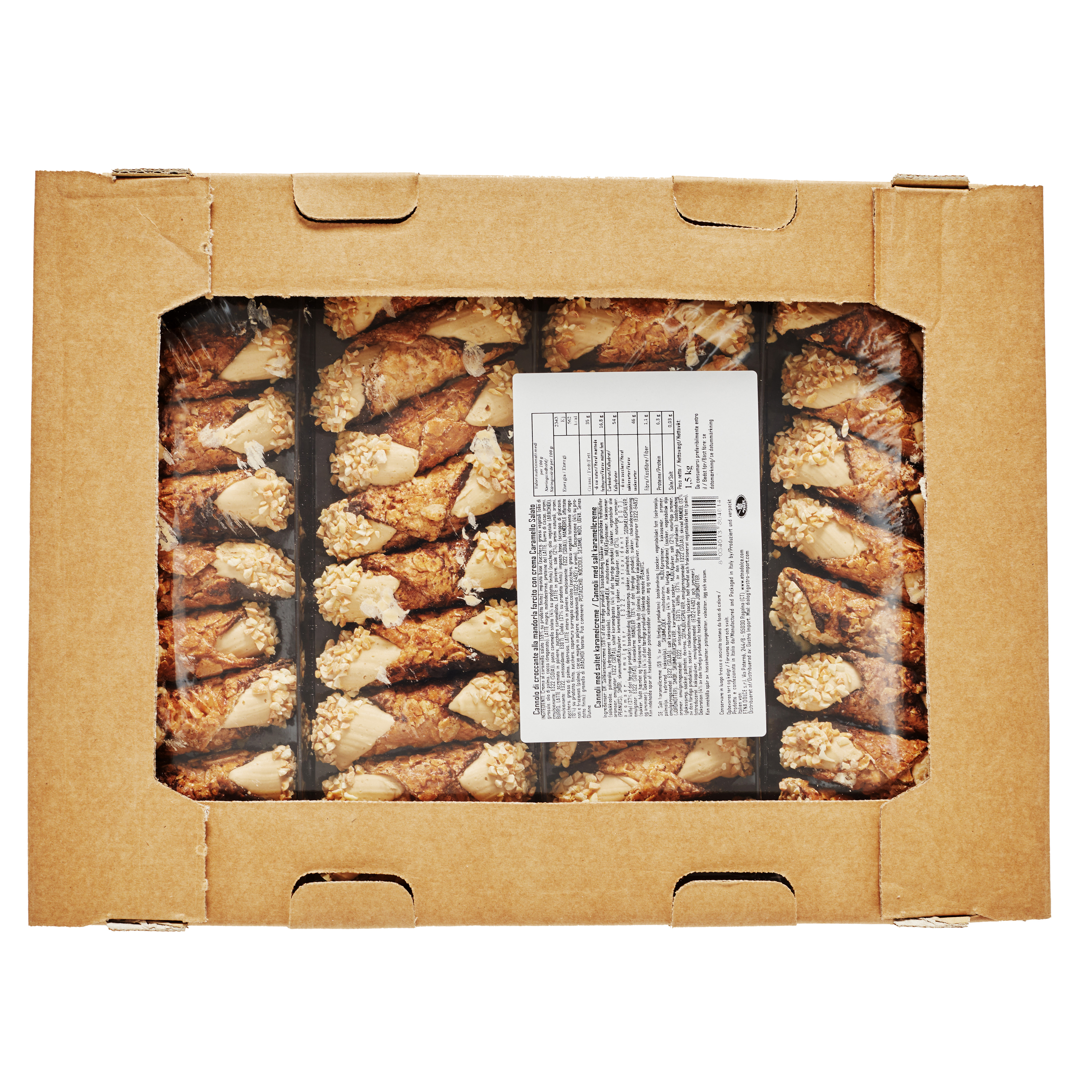 Cannoli med saltet karamelcreme 1,5 kg 