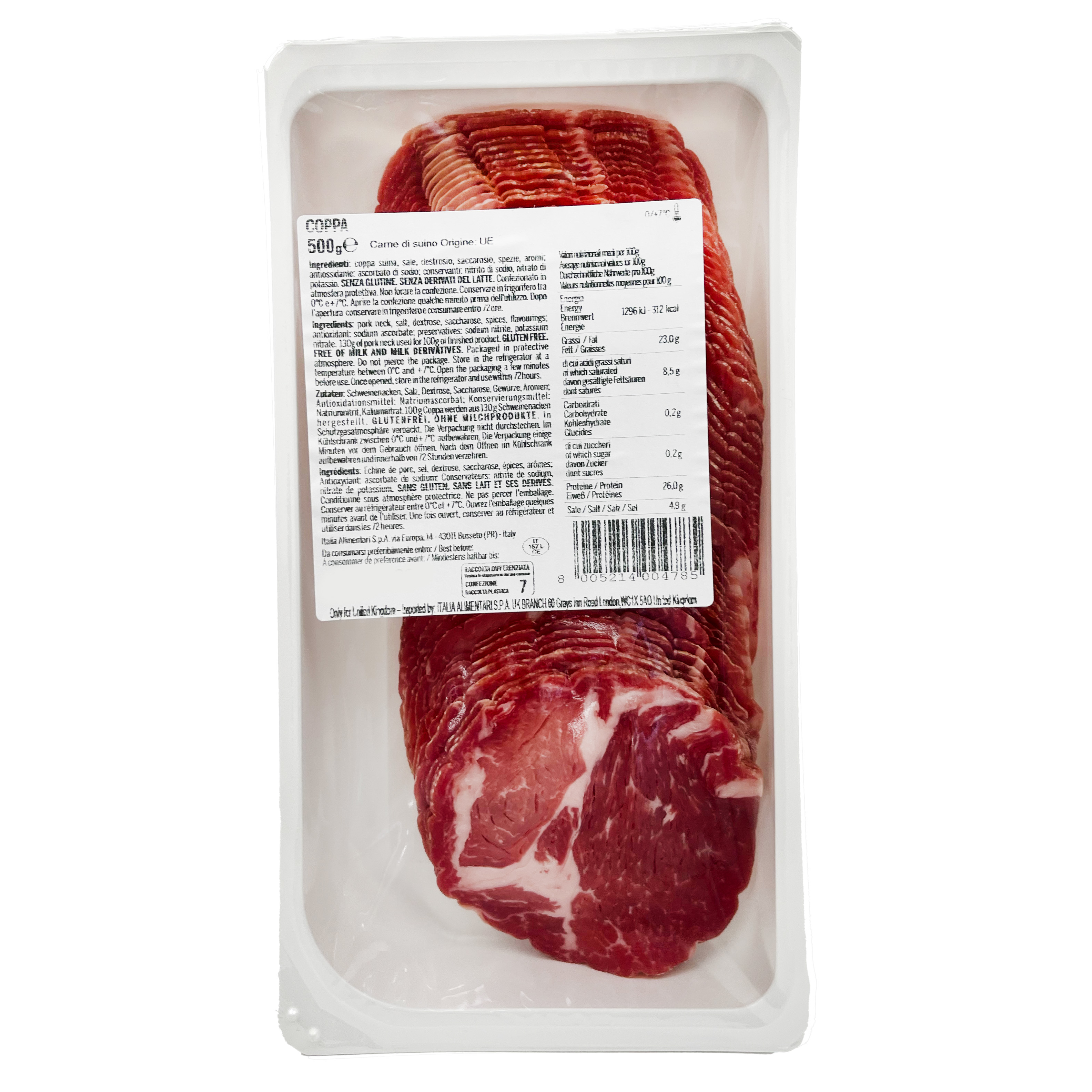 Coppa i skiver 500 g