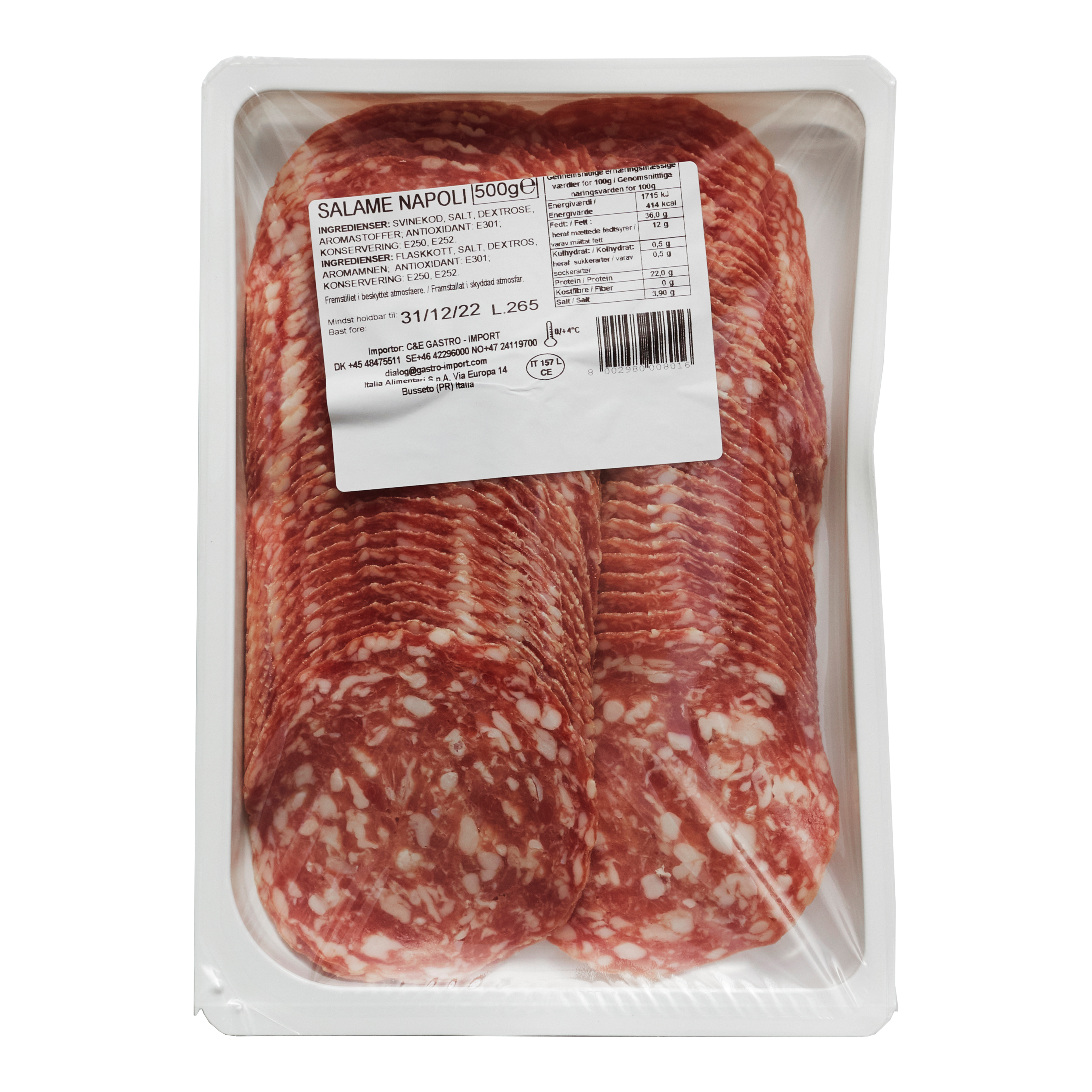 Salame Napoli skivet 500 gr