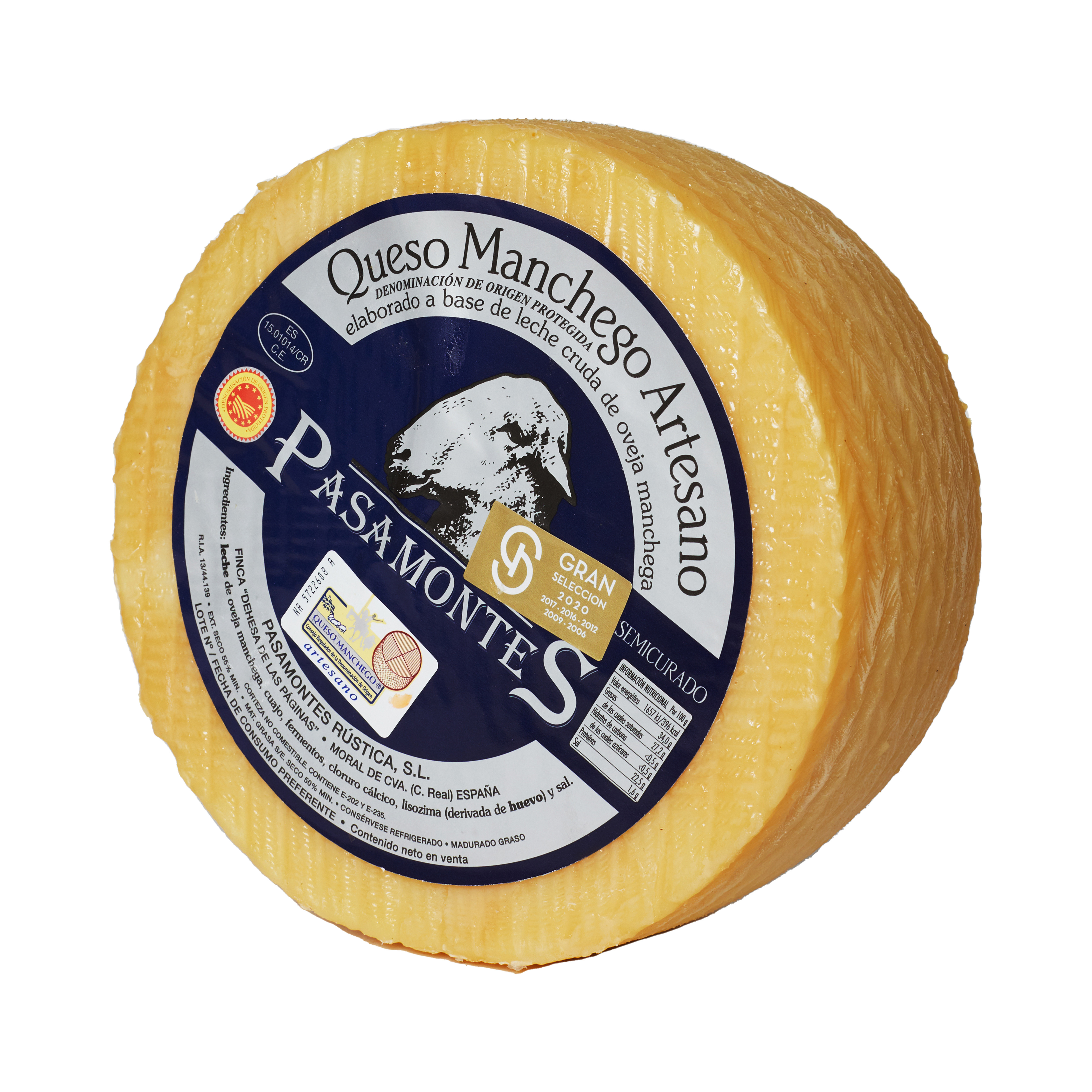 Manchego Pasamontes Semicurado DOP 3 mdr 3,5 kg