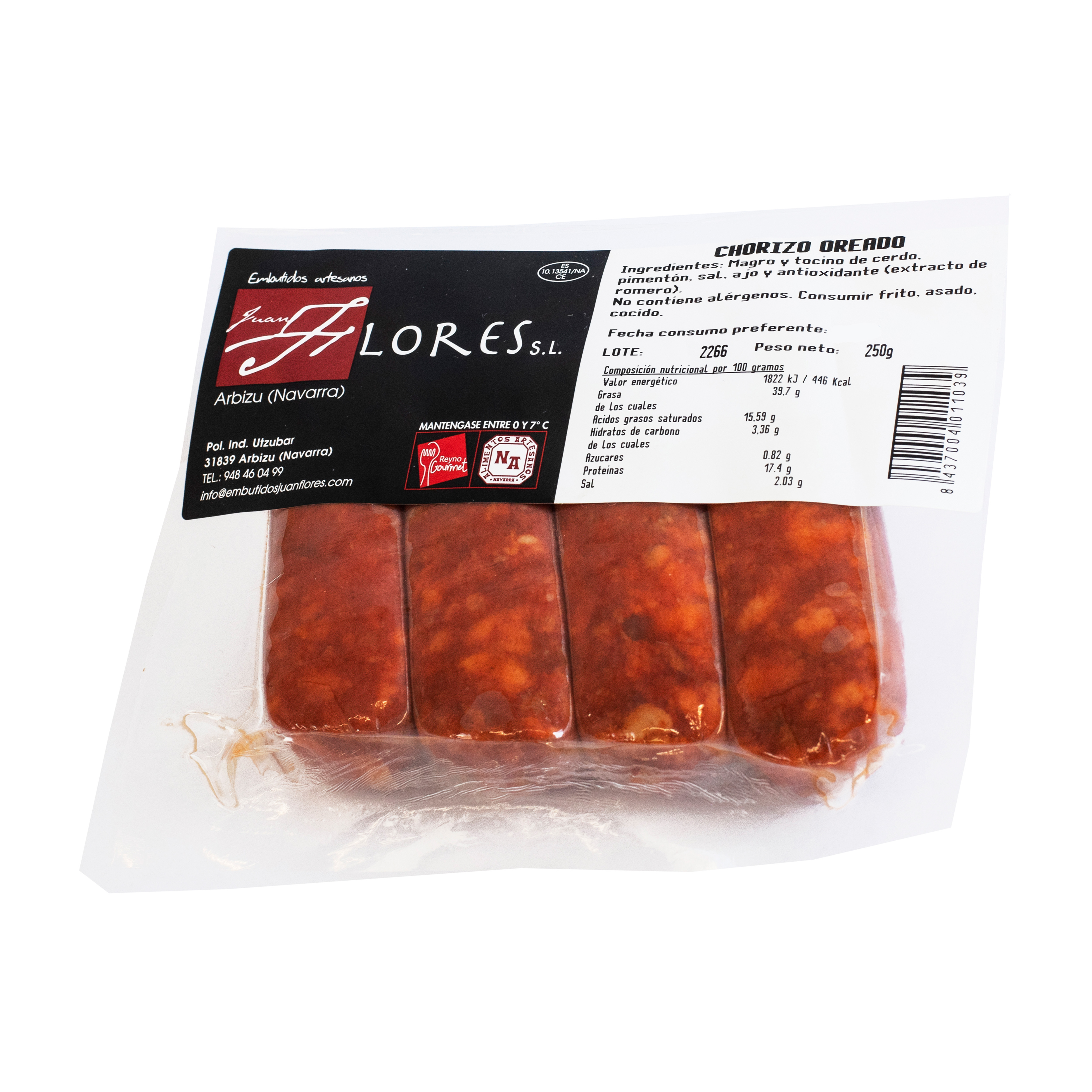 Chorizo Oreado 250 g Chorizo Oreado 250 g