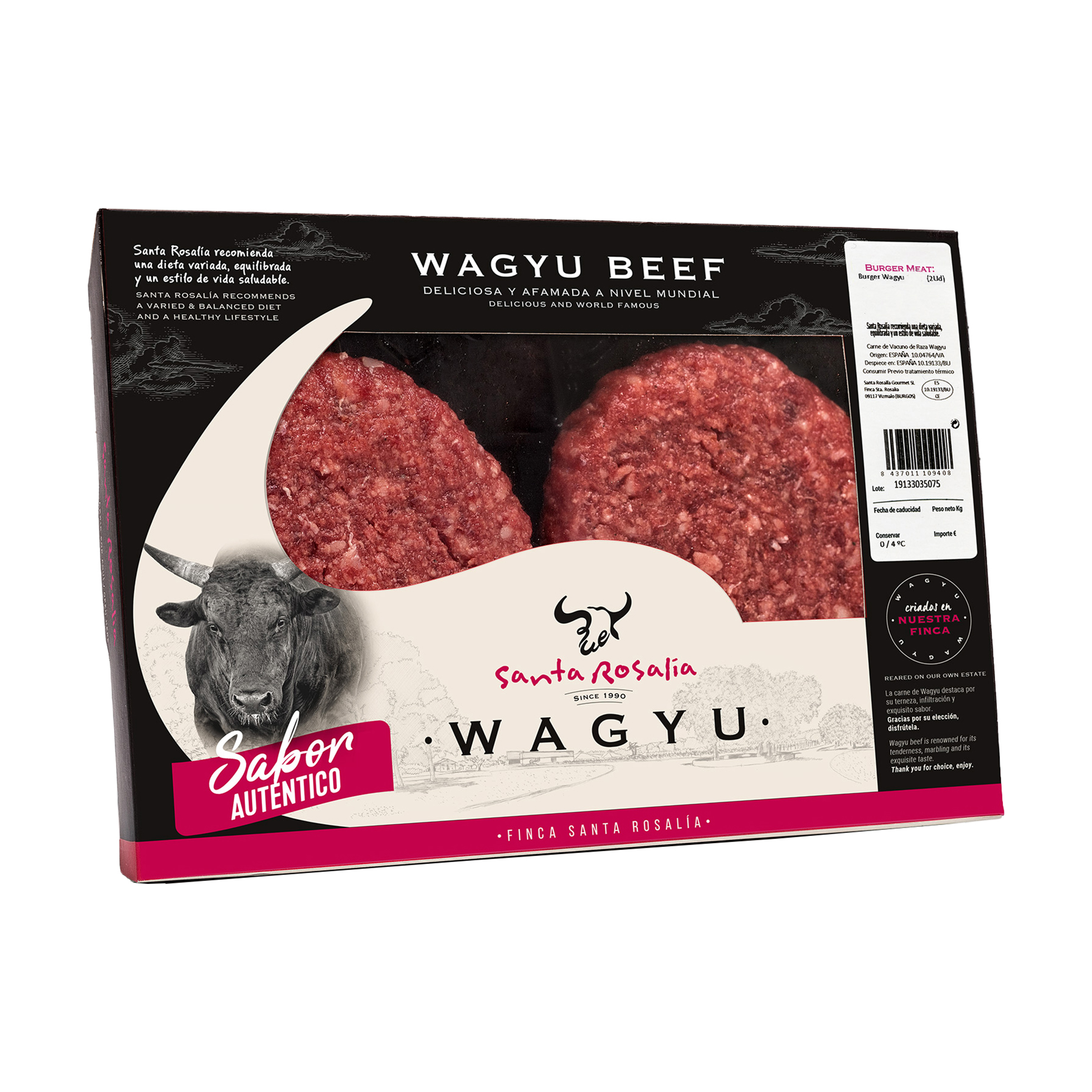 Hamburger av Wagyu, 2 x 100 g