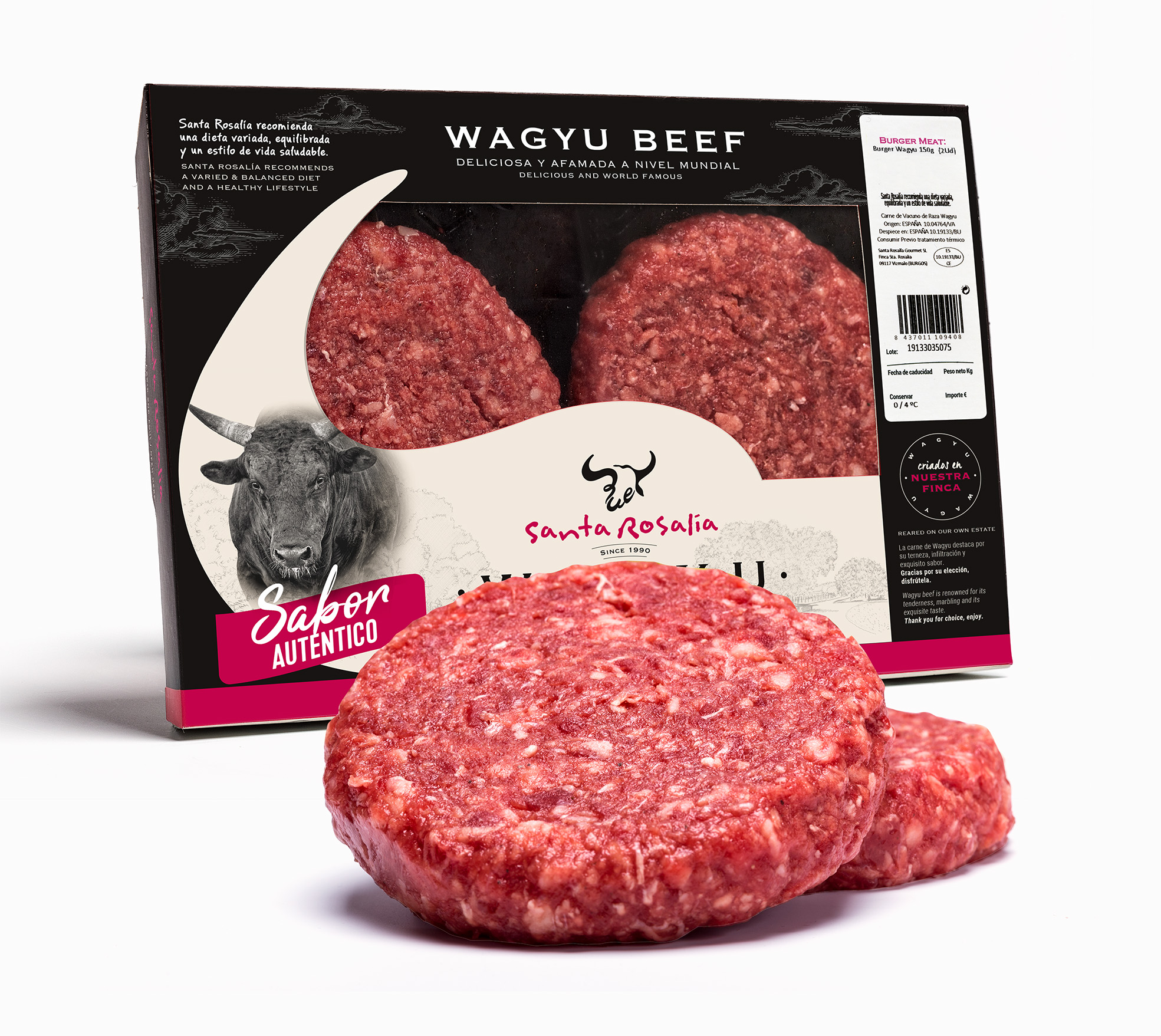 Hamburger av Wagyu, 2 x 100 g