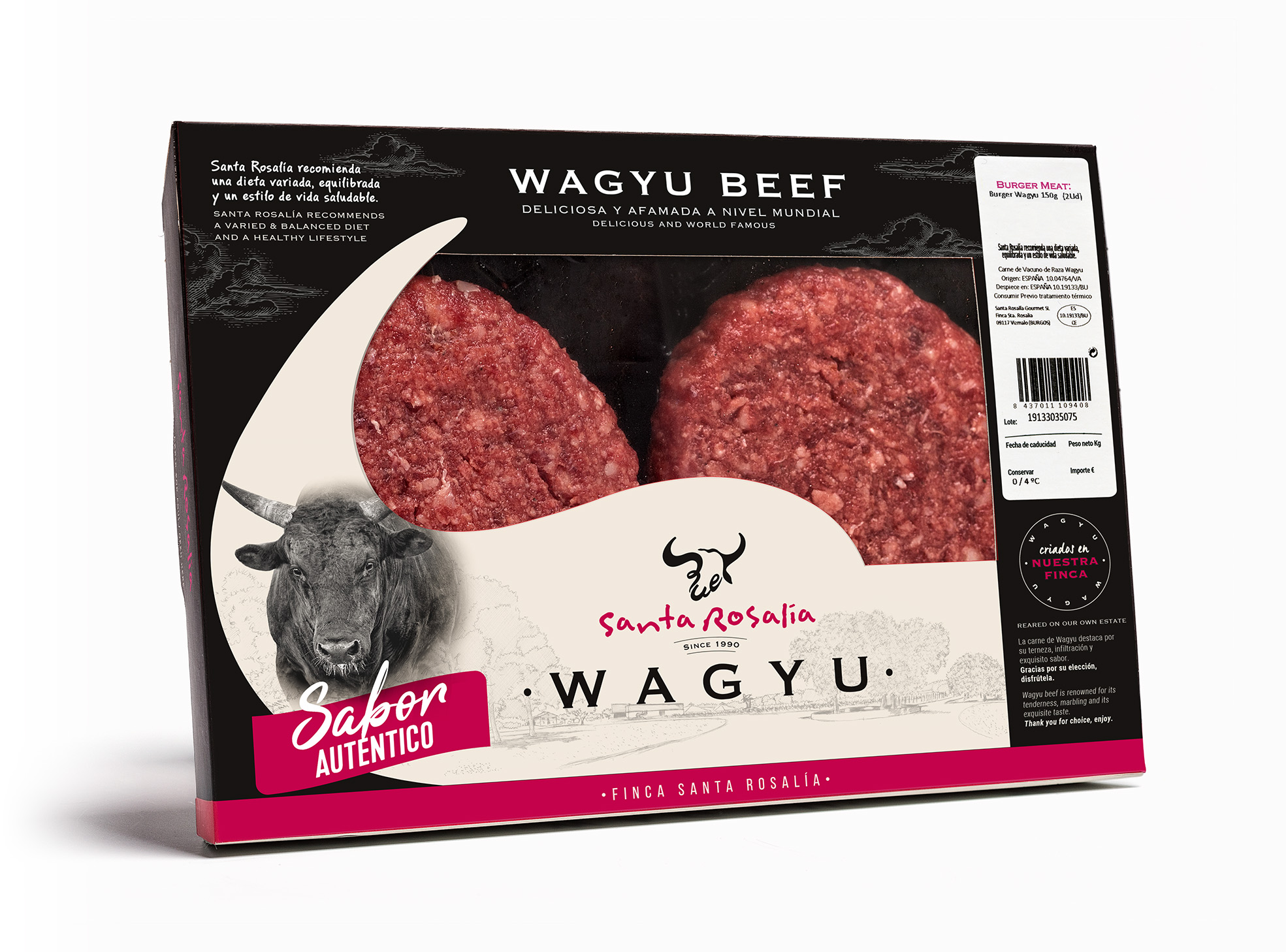 Hamburger av Wagyu, 2 x 100 g