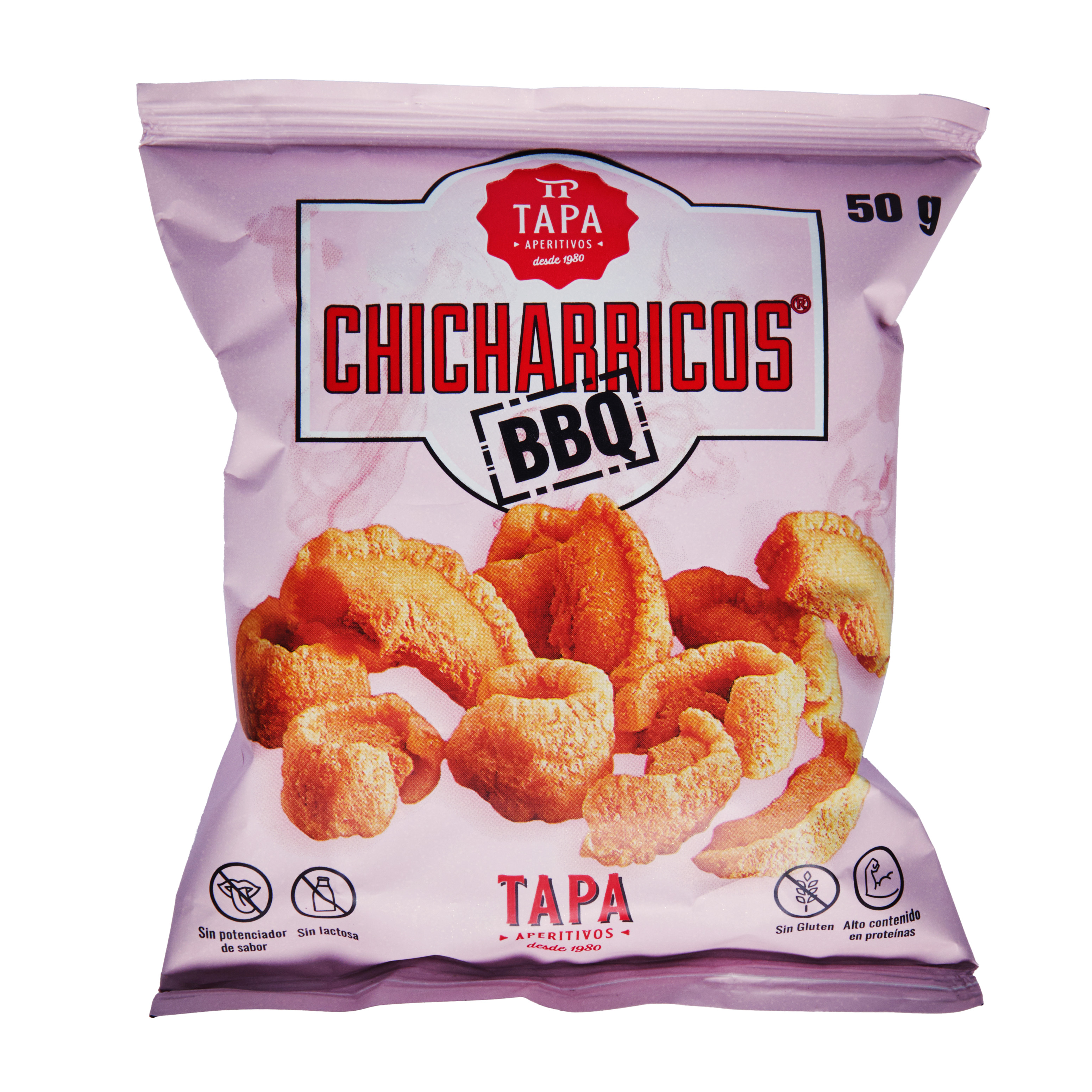 Chicharricos flæskesvær med BBQ smag 50 g Chicharricos flæskesvær med BBQ smag 50 g
