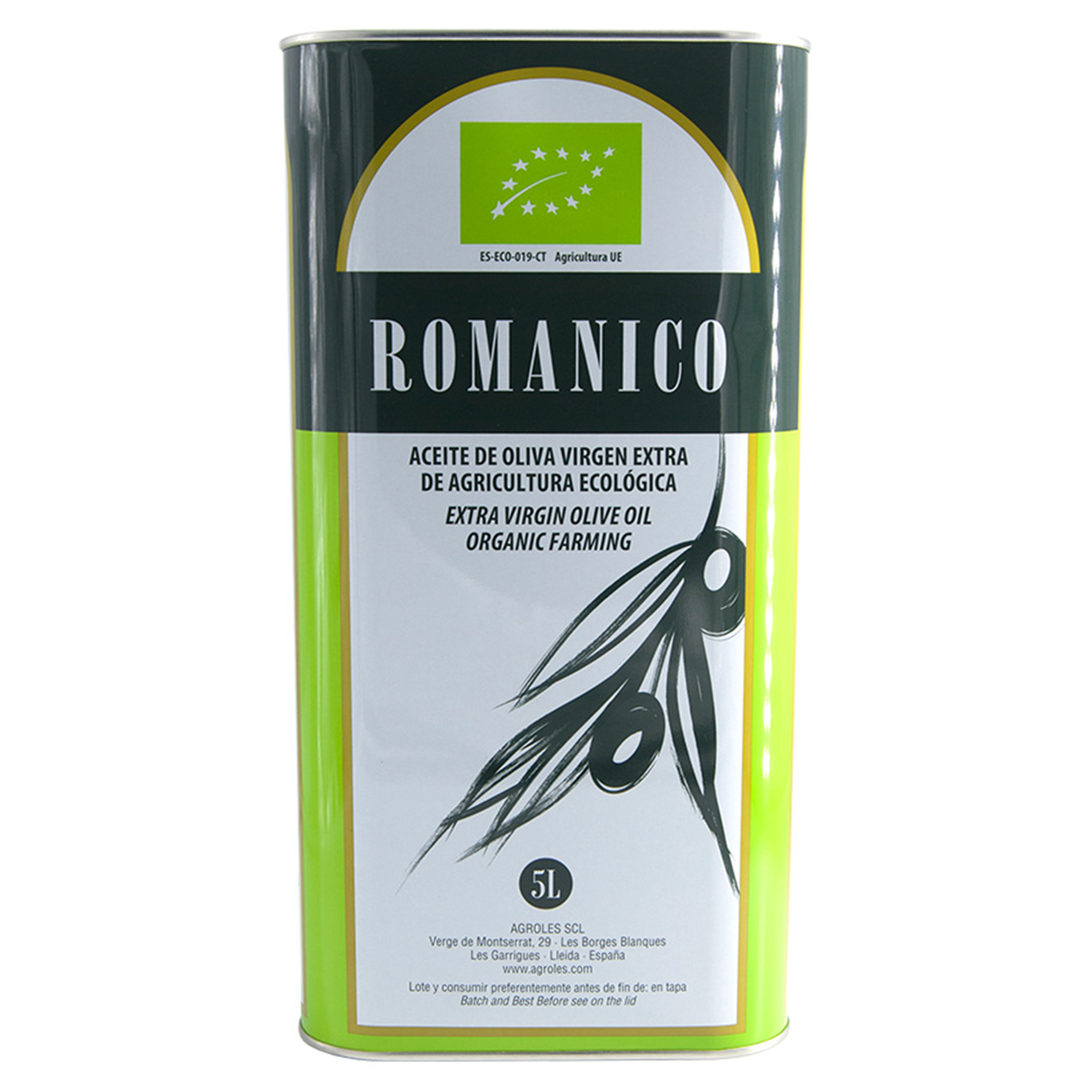Romanico EVOO Arbequina 5 L ØKO