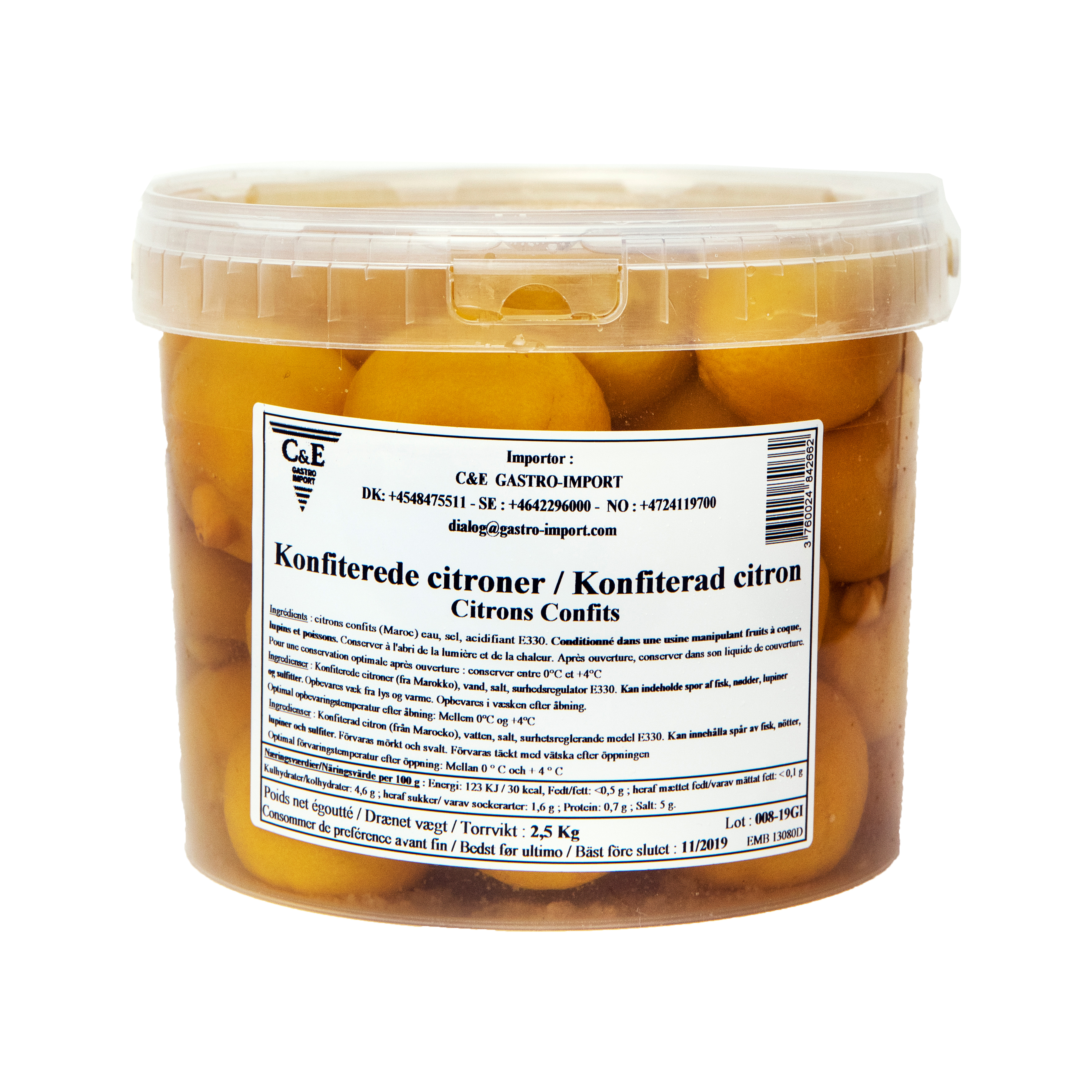 Konfiterte sitroner 2,5kg