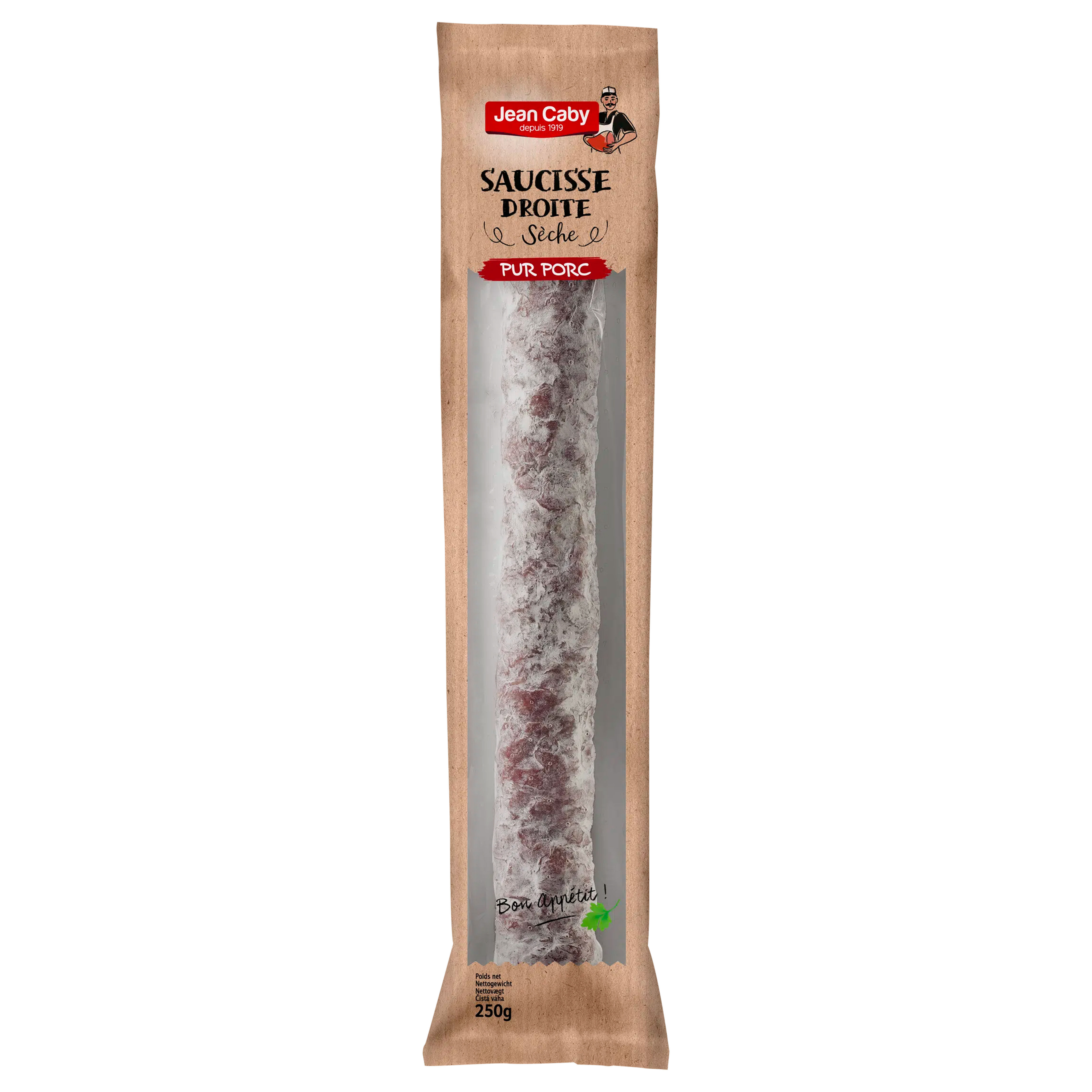 Saucisse droite seche 250 g