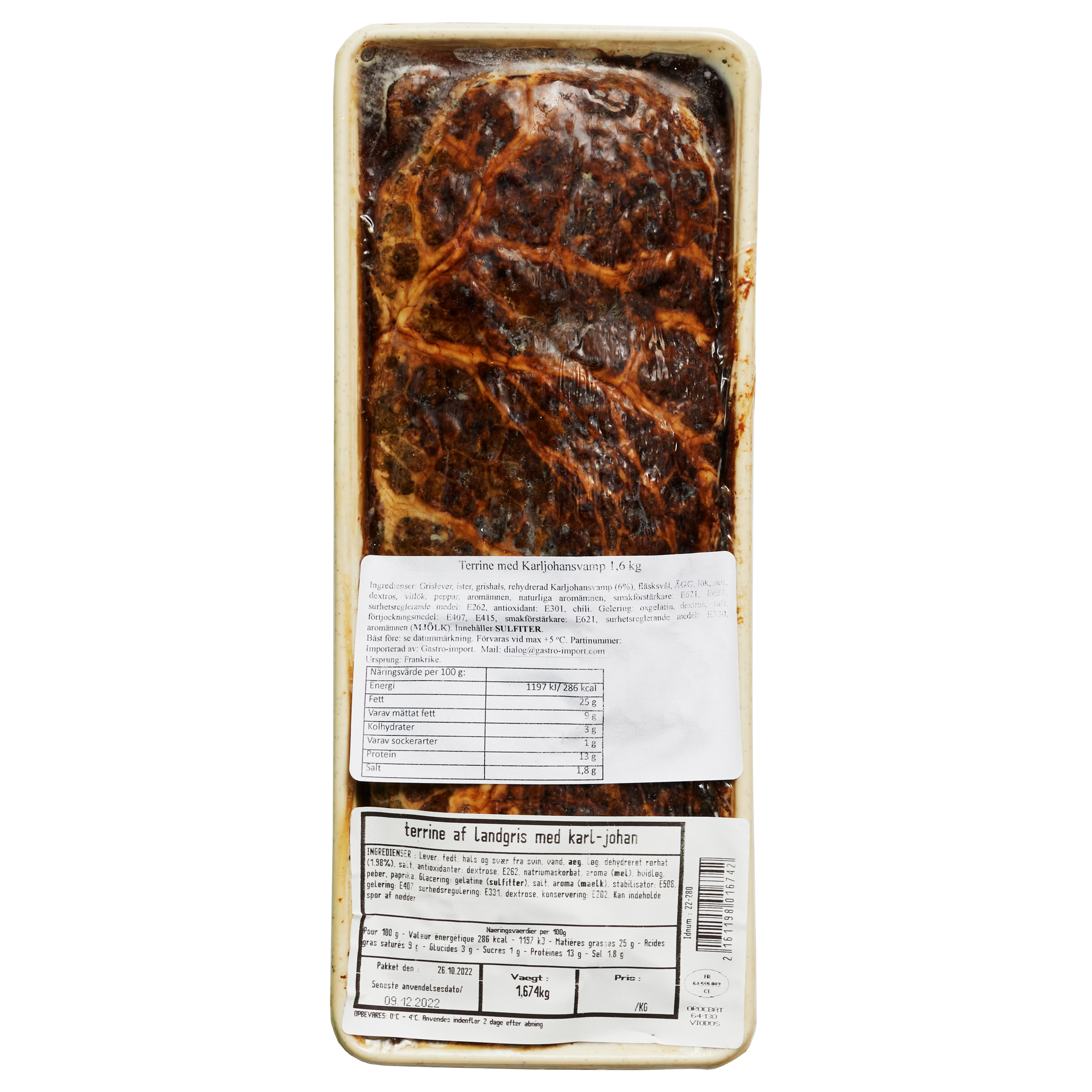Paté de Porc Fermie Cêpes. Med steinsopp 1,6 kg