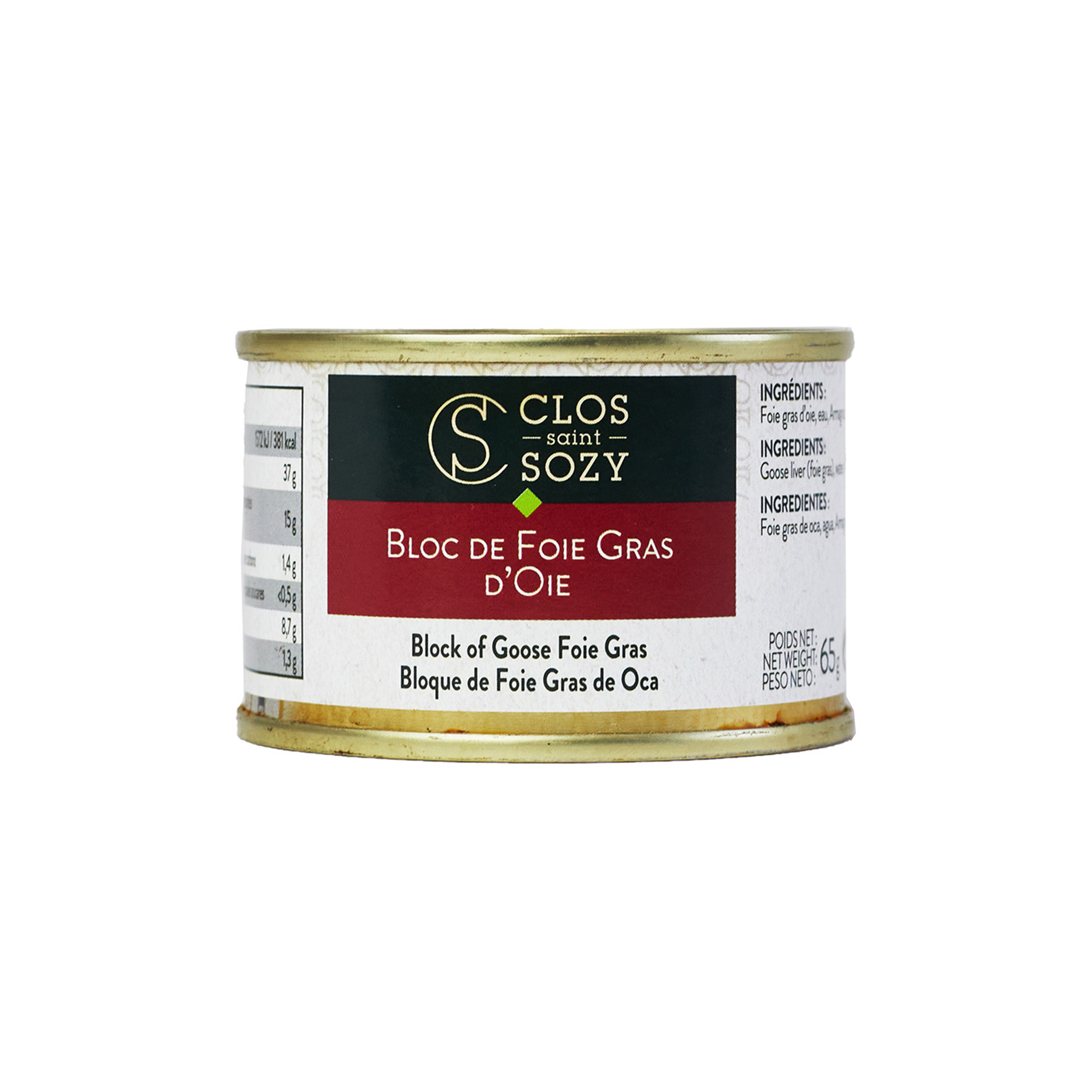 Foie Gras d'Oie bloc 65 g