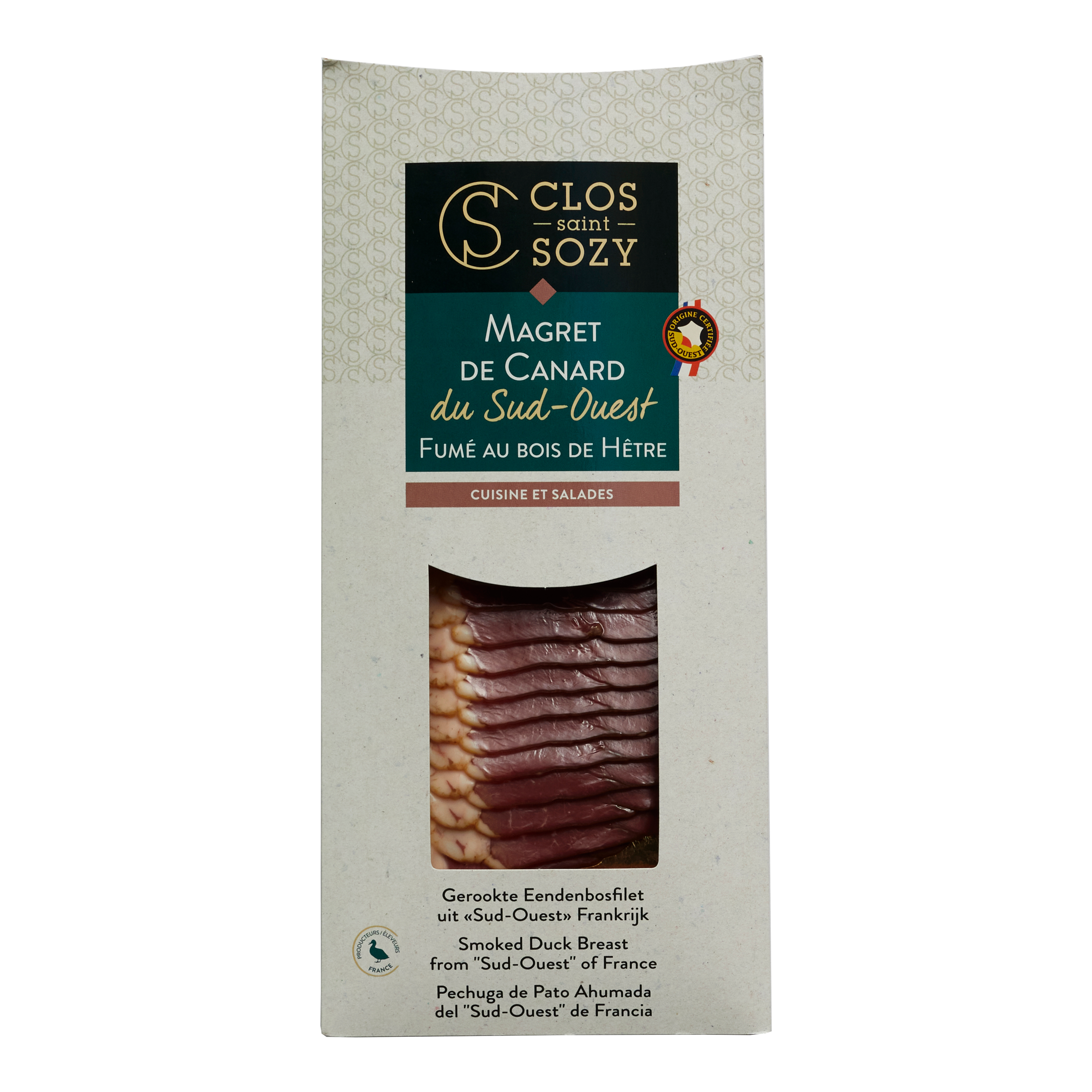 Skivet, røget andebryst 80g Skivet, røget andebryst 80g