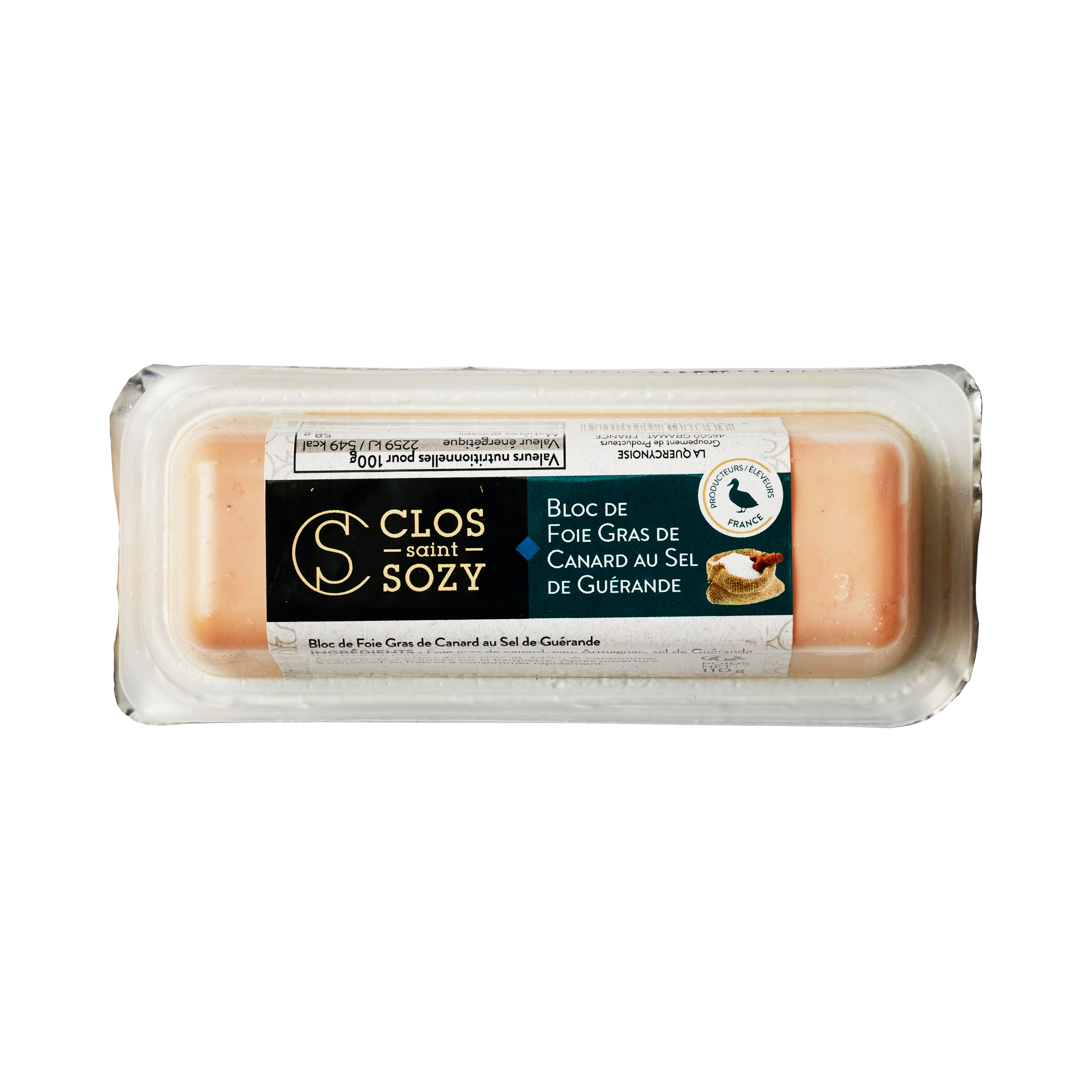 Foie gras de canard med Guerandesalt Bloc 110g