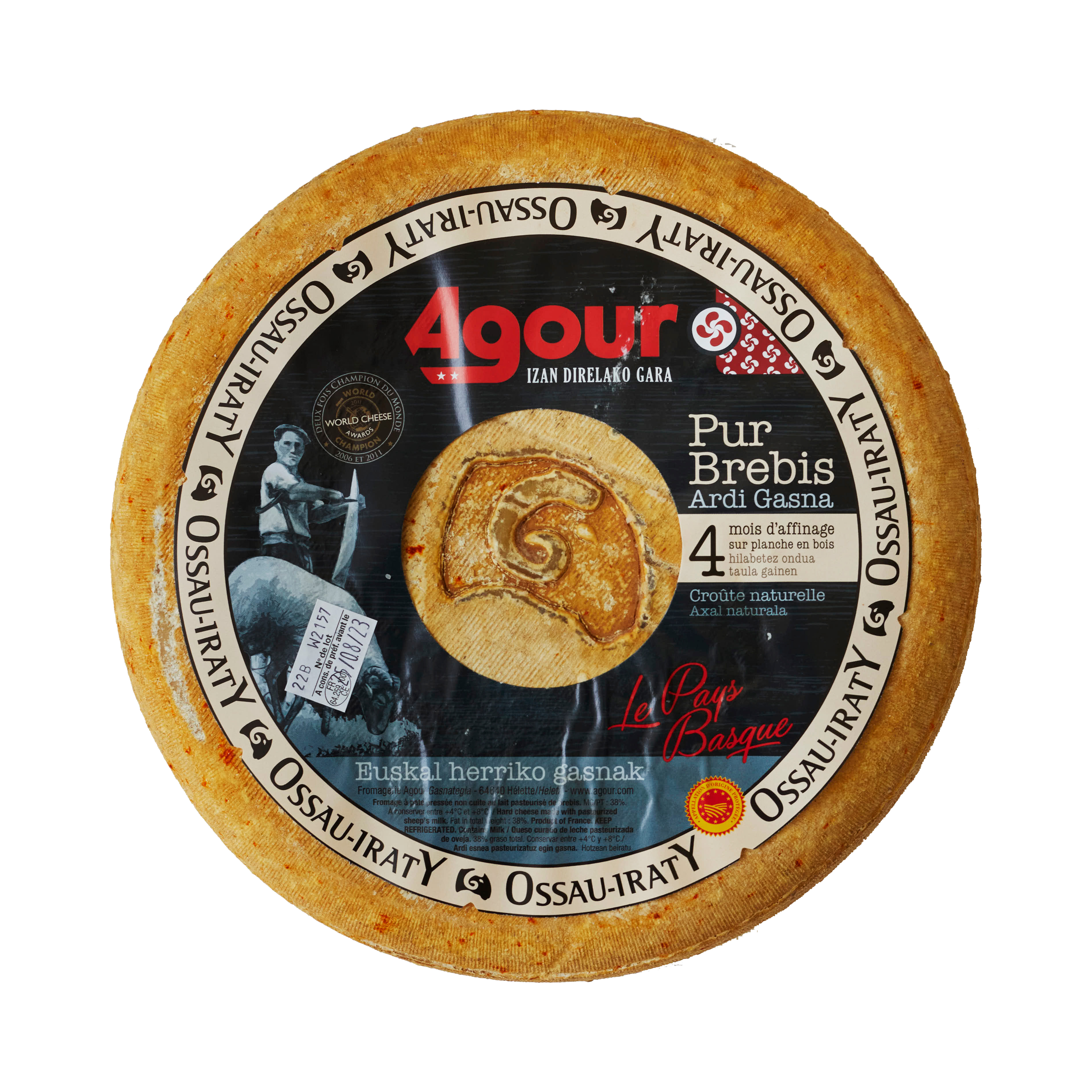 Ossau Iraty AOP fåreost 2,5 kg