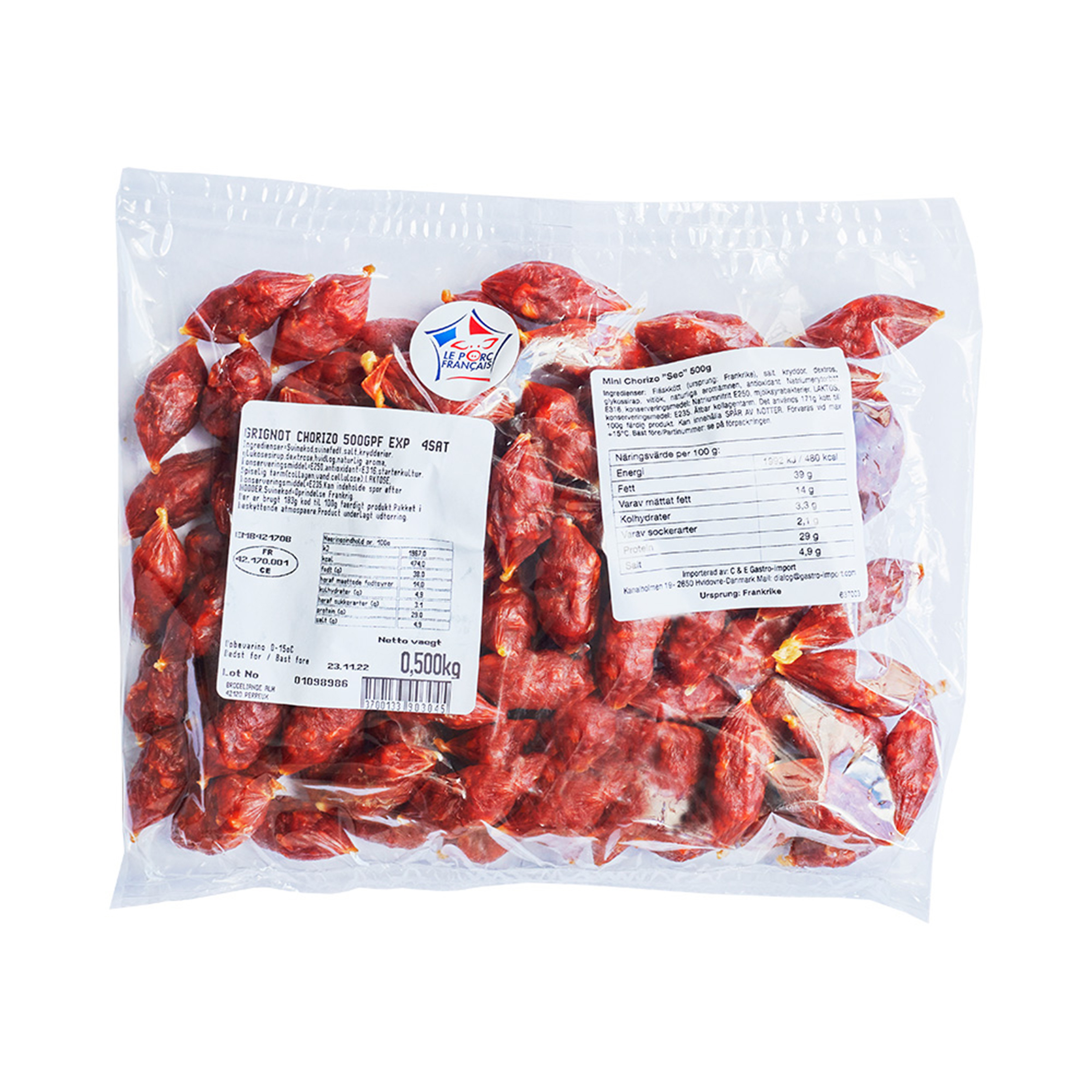 Mini Saucisse Chorizo sec 500 g