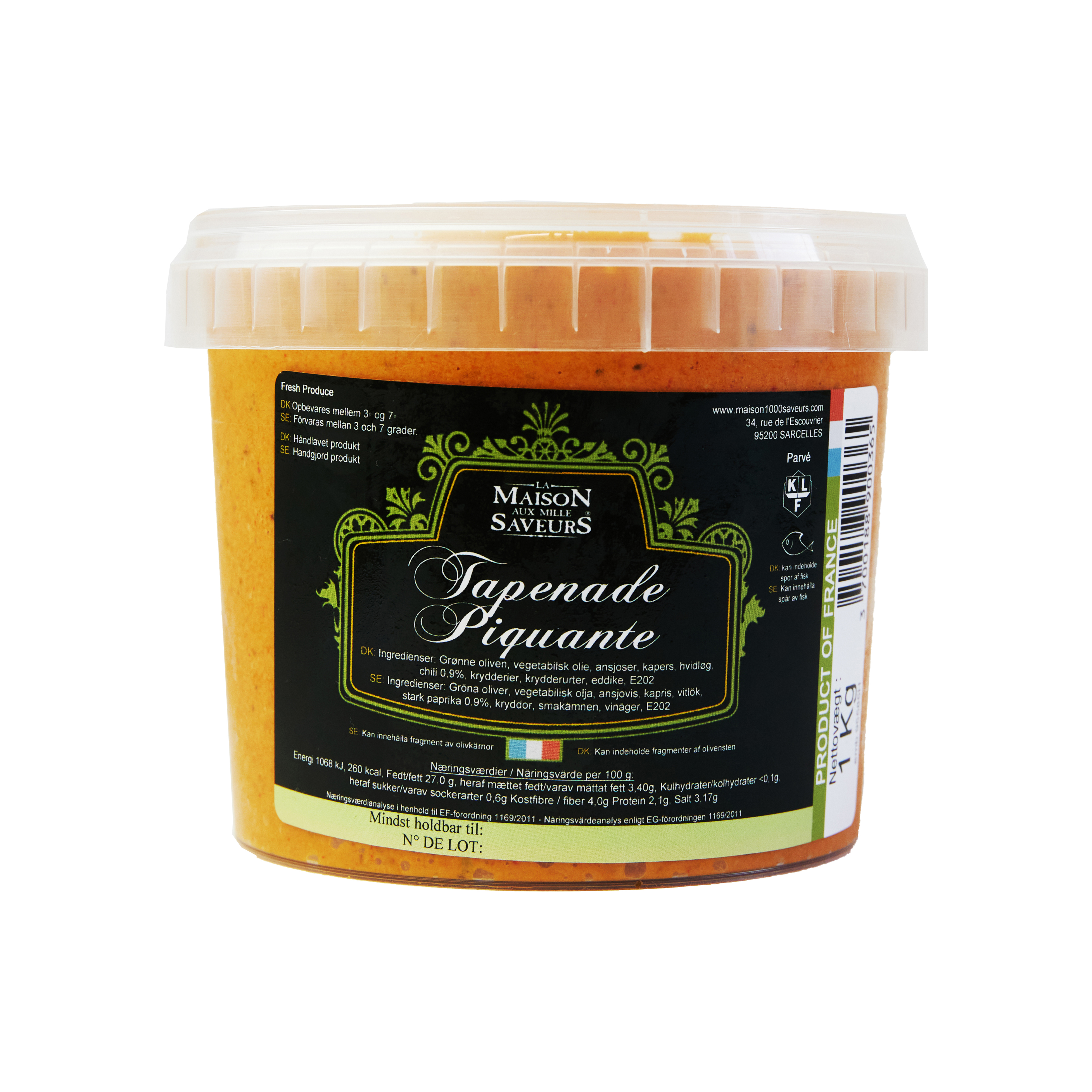Tapenade piquante 1,1 kg